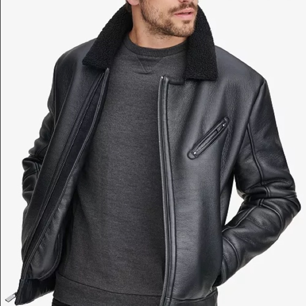 Marc New York
Moto Jacket Faux-Shearling Collar